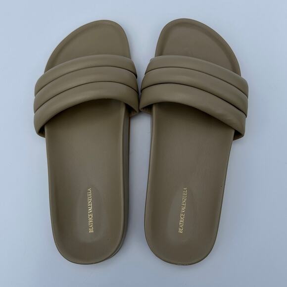Beatrice Valenzuela Monocolor Sandalia Slides Sandals US Size 7 Taupe - Picture 3 of 14